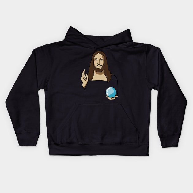 Da Vinci Salvator Mundi Kids Hoodie by isstgeschichte